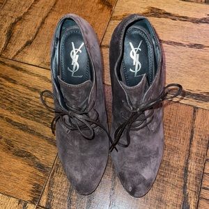 YSL Brown suede bootie